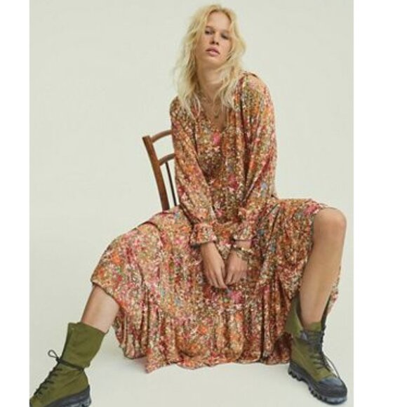 Free People Dresses & Skirts - NWT Free People Feelin' Groovy Maxi Dress NO LINER Women's Size XL